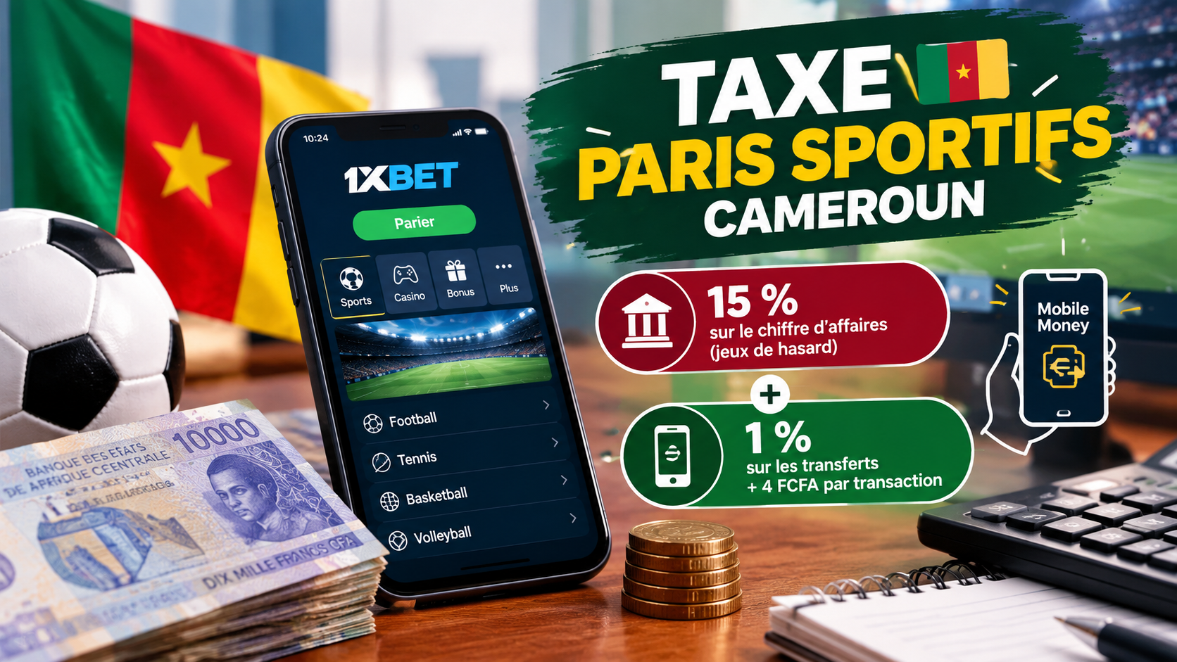Taxe paris sportifs Cameroun : combien tu touches vraiment ?