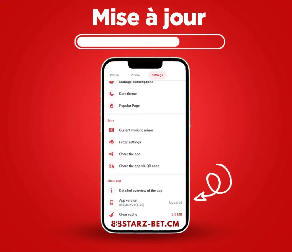 comment mettre à jour l'application 888starz